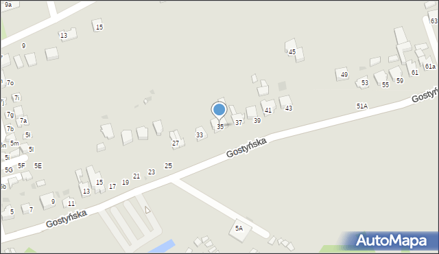 Osieczna, Gostyńska, 35, mapa Osieczna