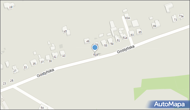 Osieczna, Gostyńska, 51A, mapa Osieczna