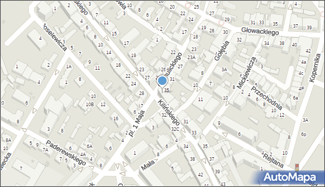 Ostrołęka, Gomulickiego Wiktora, 37, mapa Ostrołęka