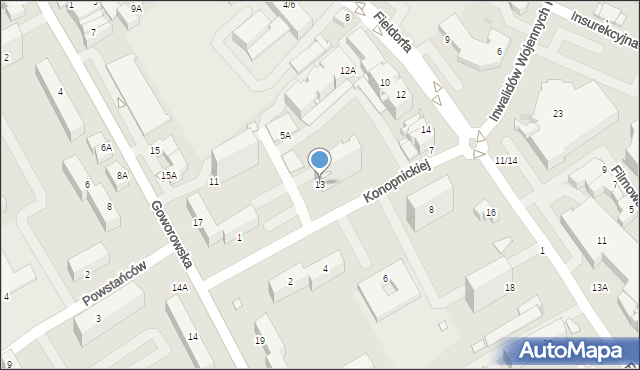 Ostrołęka, Goworowska, 13, mapa Ostrołęka