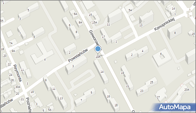 Ostrołęka, Goworowska, 14A, mapa Ostrołęka