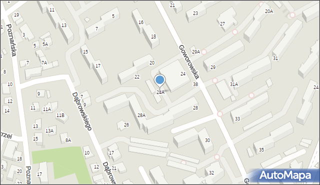Ostrołęka, Goworowska, 24A, mapa Ostrołęka