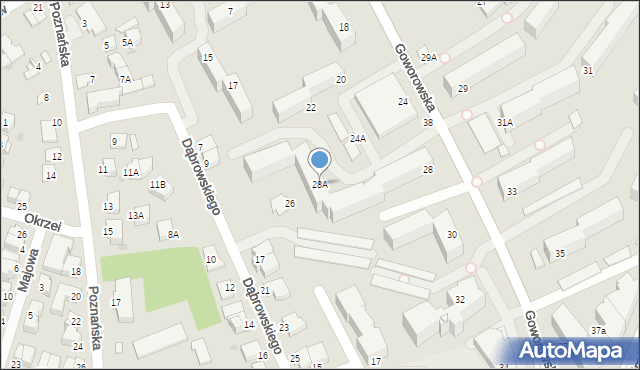 Ostrołęka, Goworowska, 28A, mapa Ostrołęka