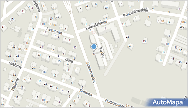 Ostrołęka, Goworowska, 61, mapa Ostrołęka