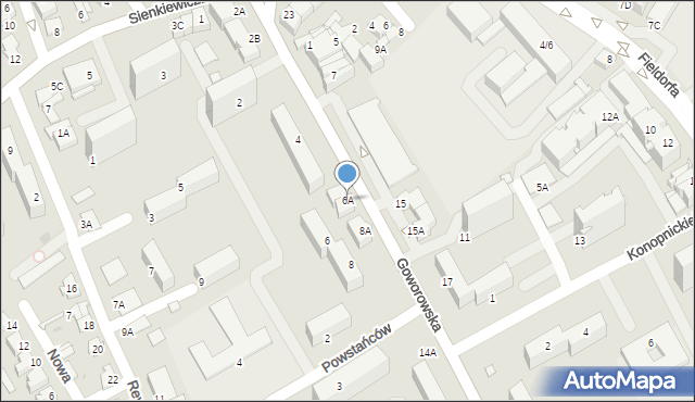 Ostrołęka, Goworowska, 6A, mapa Ostrołęka