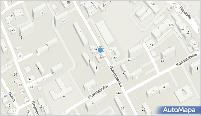 Ostrołęka, Goworowska, 8A, mapa Ostrołęka