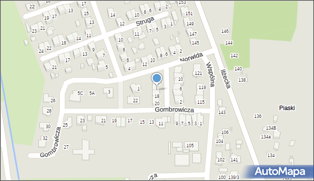 Ostrowiec Świętokrzyski, Gombrowicza Witolda, 16, mapa Ostrowiec Świętokrzyski