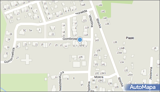 Ostrowiec Świętokrzyski, Gombrowicza Witolda, 5, mapa Ostrowiec Świętokrzyski