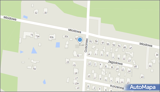 Ostrowiec Świętokrzyski, Gościniec, 33, mapa Ostrowiec Świętokrzyski