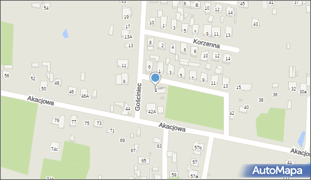 Ostrowiec Świętokrzyski, Gościniec, 4, mapa Ostrowiec Świętokrzyski