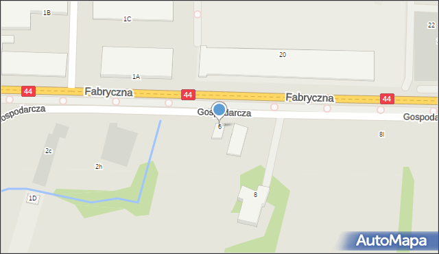 Oświęcim, Gospodarcza, 6, mapa Oświęcimia