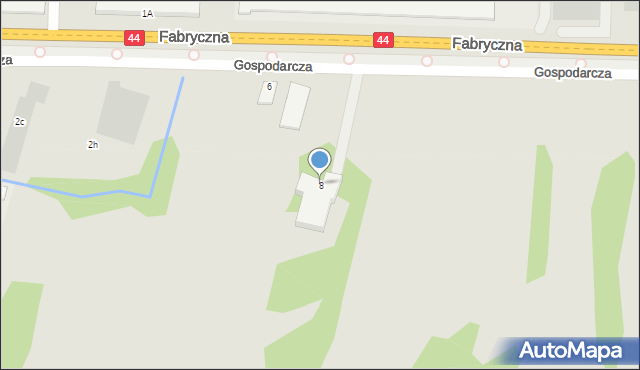 Oświęcim, Gospodarcza, 8, mapa Oświęcimia