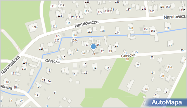 Otwock, Górecka, 13, mapa Otwock