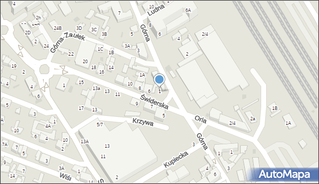 Otwock, Górna, 1, mapa Otwock