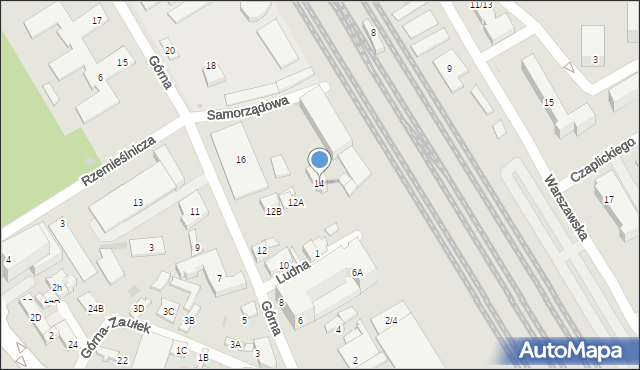 Otwock, Górna, 14, mapa Otwock