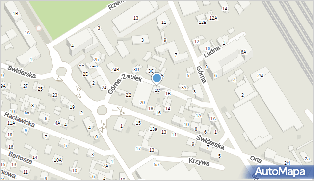 Otwock, Górna, 1C, mapa Otwock