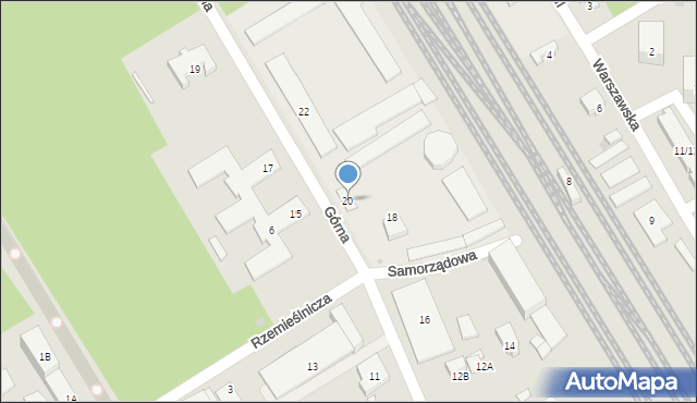 Otwock, Górna, 20, mapa Otwock