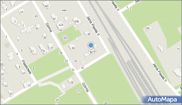 Otwock, Górna, 34, mapa Otwock