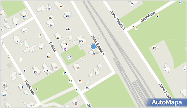 Otwock, Górna, 36, mapa Otwock