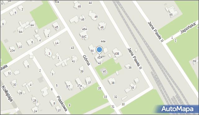 Otwock, Górna, 42A, mapa Otwock
