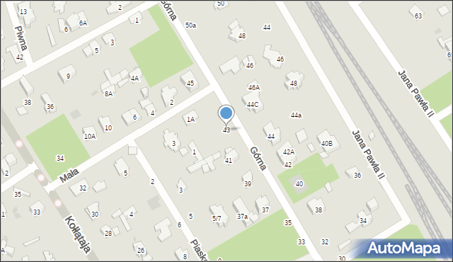 Otwock, Górna, 43, mapa Otwock