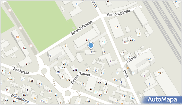 Otwock, Górna-Zaułek, 3, mapa Otwock