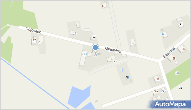 Palowice, Gojowiec, 11, mapa Palowice