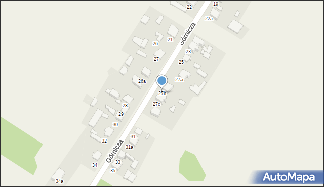 Panki, Górnicza, 27b, mapa Panki