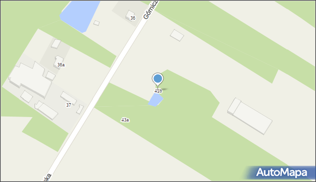 Panki, Górnicza, 41b, mapa Panki