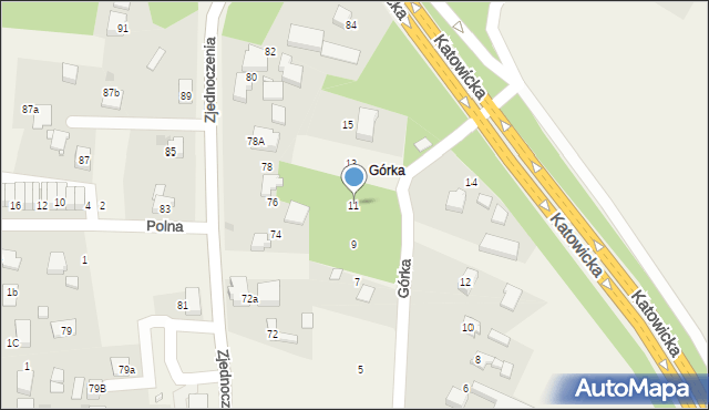 Pawłowice, Górka, 11, mapa Pawłowice