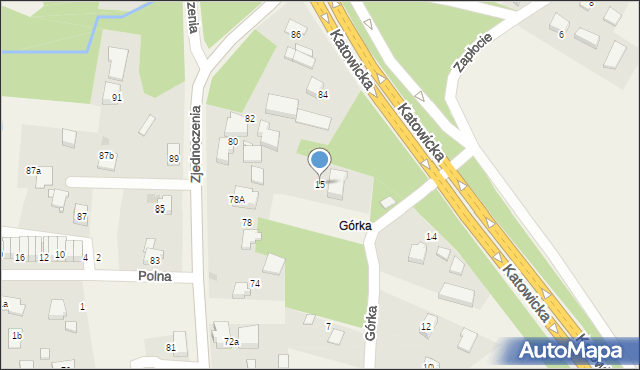 Pawłowice, Górka, 15, mapa Pawłowice