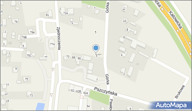 Pawłowice, Górka, 3, mapa Pawłowice