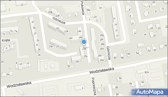 Pawłowice, Górnicza, 15a, mapa Pawłowice