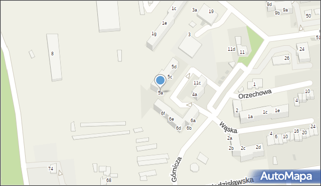 Pawłowice, Górnicza, 5a, mapa Pawłowice