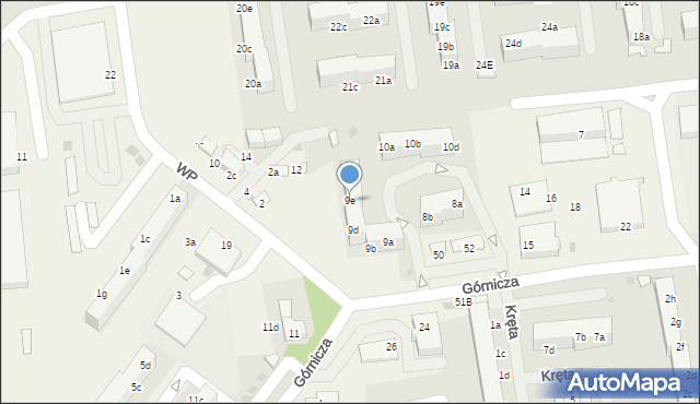 Pawłowice, Górnicza, 9e, mapa Pawłowice