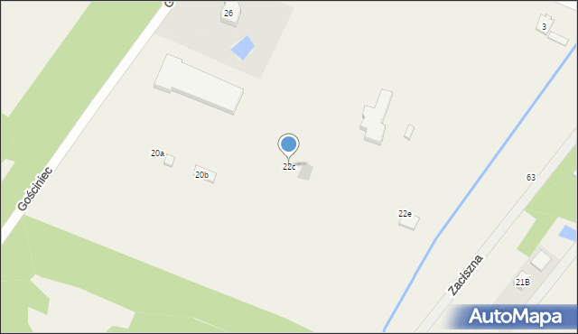 Pęclin, Gościniec, 22c, mapa Pęclin