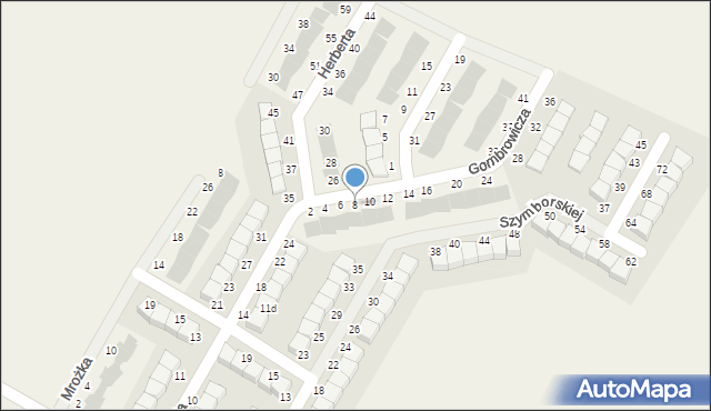 Pępowo, Gombrowicza Witolda, 8, mapa Pępowo