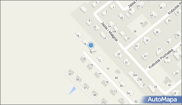 Pępowo, Górna, 74, mapa Pępowo