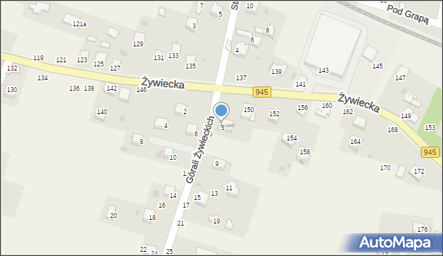 Pewel Mała, Górali Żywieckich, 3, mapa Pewel Mała