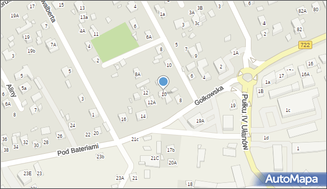 Piaseczno, Gołkowska, 10, mapa Piaseczno