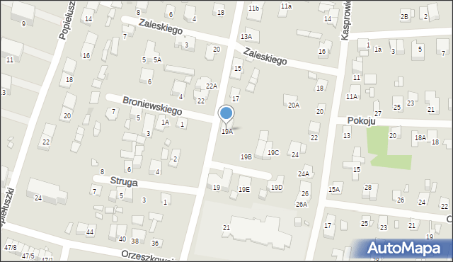 Piastów, Godebskiego Cypriana, 19A, mapa Piastów