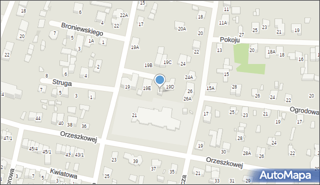 Piastów, Godebskiego Cypriana, 19F, mapa Piastów
