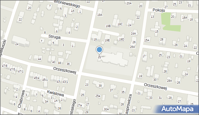 Piastów, Godebskiego Cypriana, 21, mapa Piastów