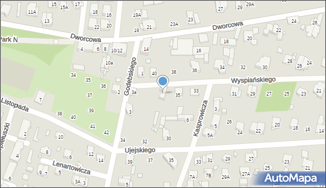 Piastów, Godebskiego Cypriana, 3c, mapa Piastów