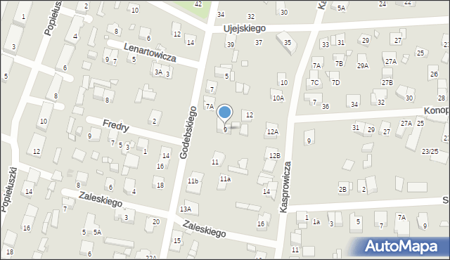 Piastów, Godebskiego Cypriana, 9, mapa Piastów