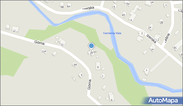 Piechowice, Górna, 10, mapa Piechowice