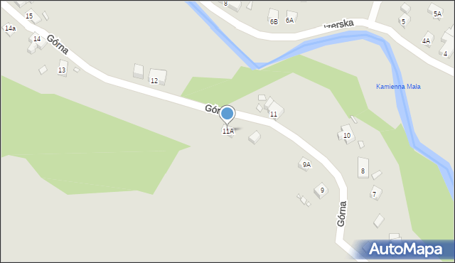 Piechowice, Górna, 11A, mapa Piechowice