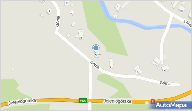 Piechowice, Górna, 5, mapa Piechowice