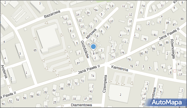 Piekary Śląskie, Goździków, 4, mapa Piekary Śląskie