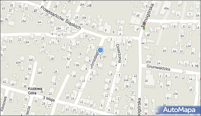 Piekary Śląskie, Górnośląska, 1, mapa Piekary Śląskie